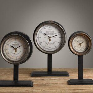 RH French Amperes Meter Clocks